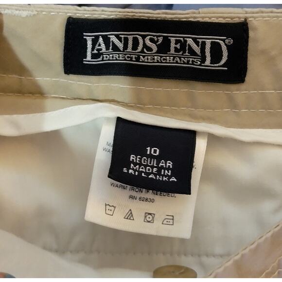 Land's End Khaki NWOT Cropped Chino Capris With Pockets 10 - Picture 4 of 5